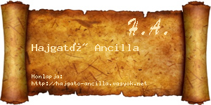 Hajgató Ancilla névjegykártya